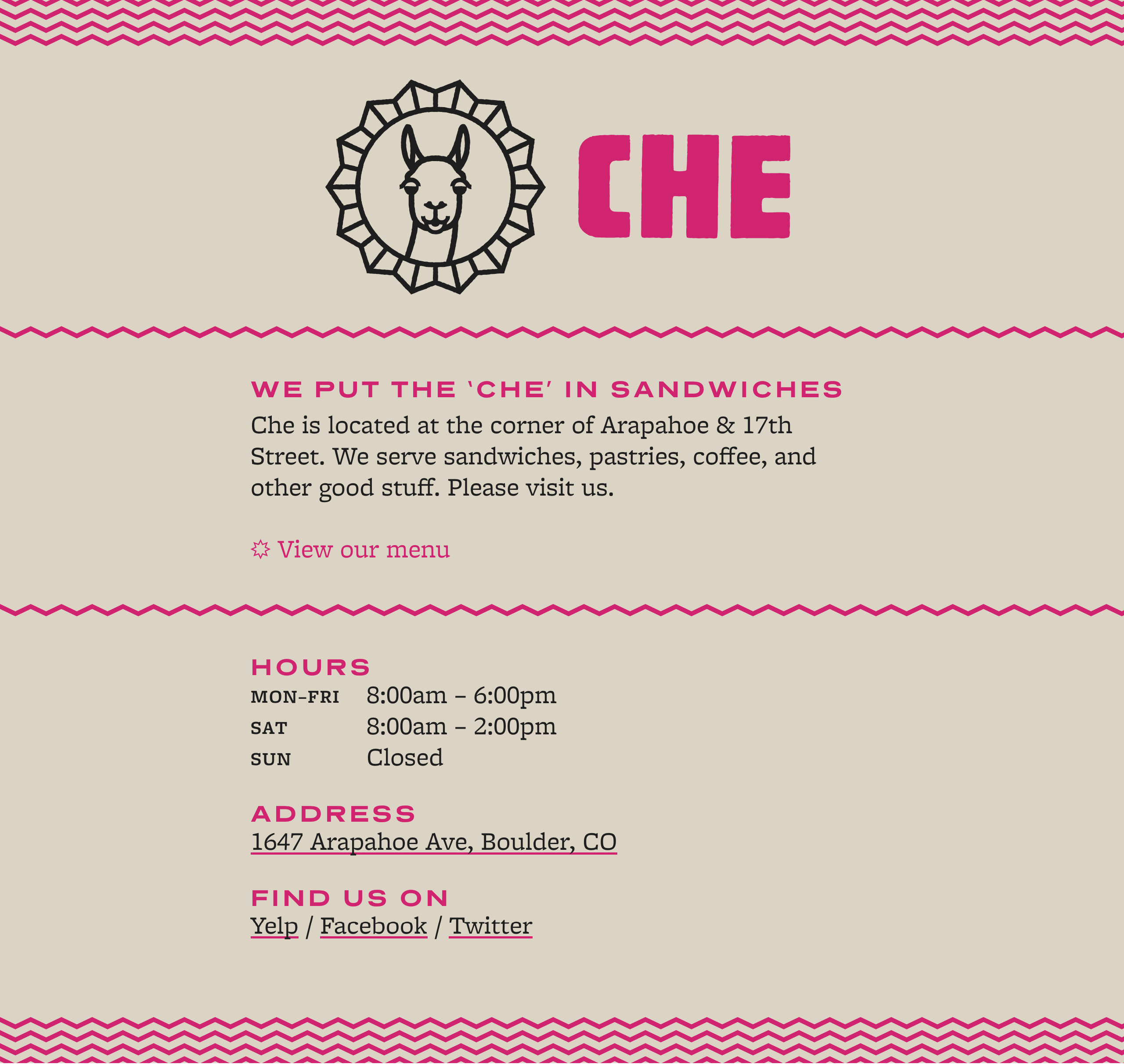 Cafe Che - Website