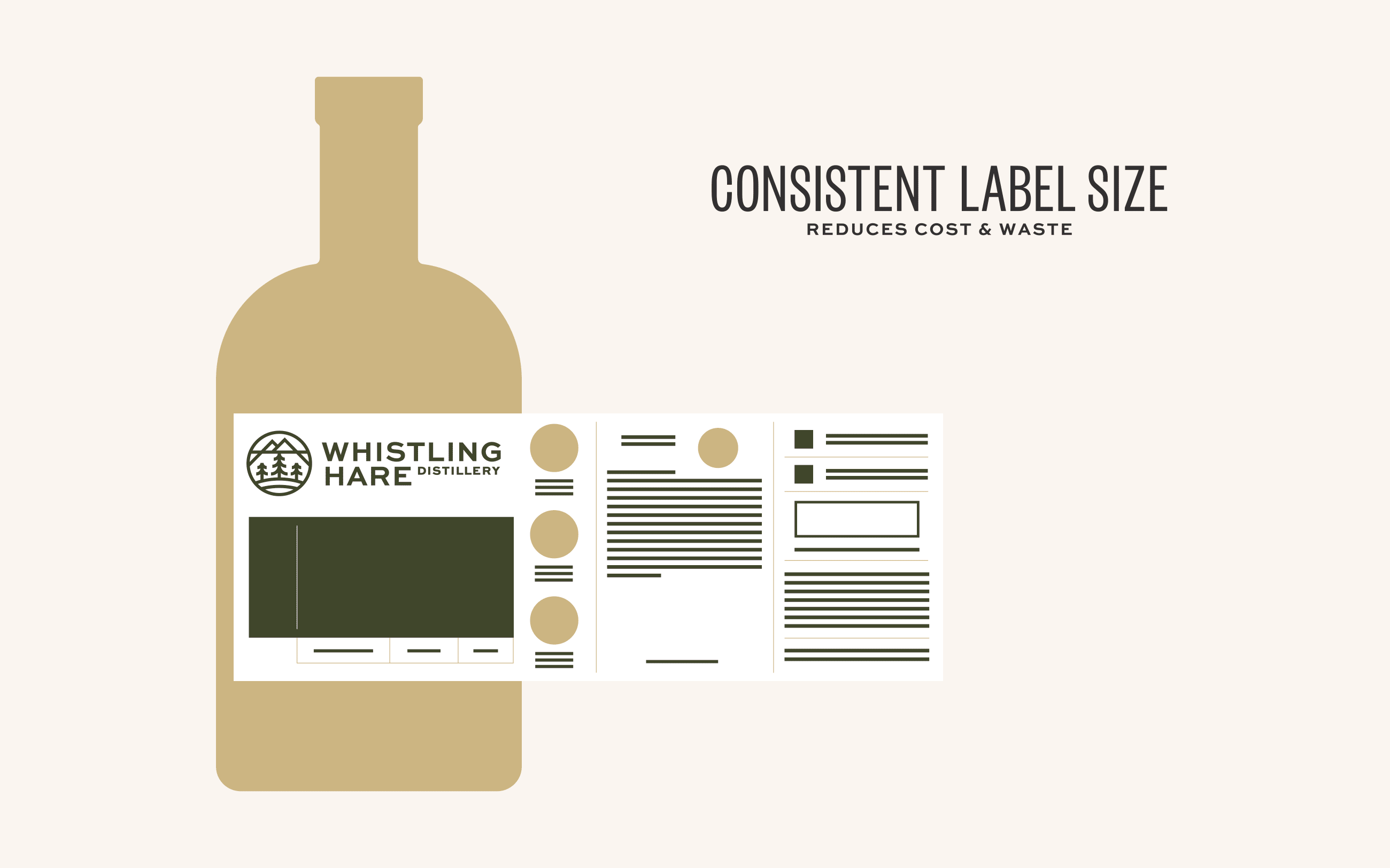 Whistling Hare Distillery - Bottle Label Sizing